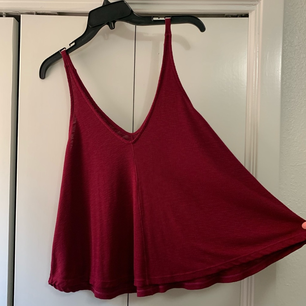 Free People V Neck Flowy Tank